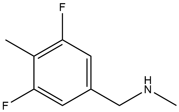 3,5-Difluoro-N,4-dimethylbenzenemethanamine Structure