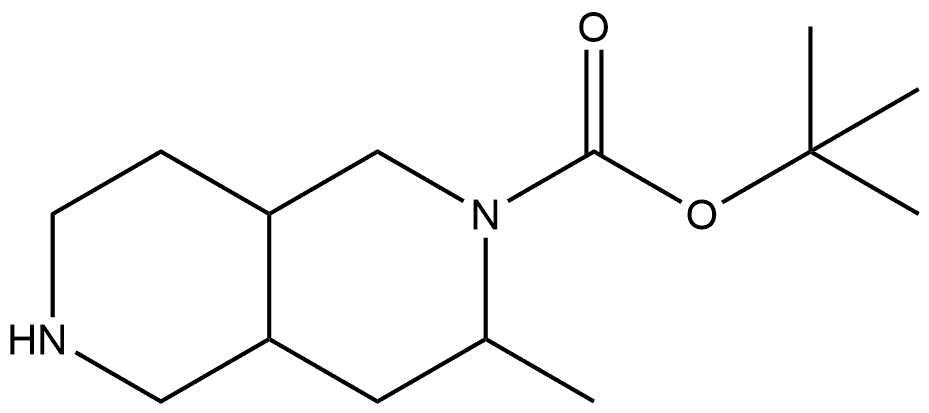 tert-butyl 3-methyl-decahydro-2,6-naphthyridine-2-carboxylate Structure