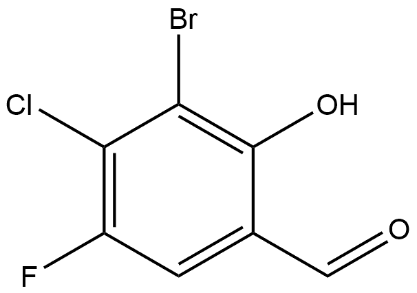 3-Bromo-4-chloro-5-fluoro-2-hydroxybenzaldehyde Structure