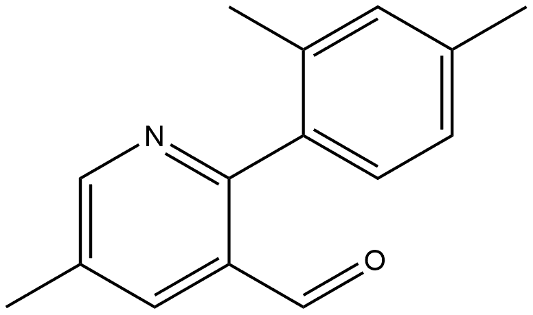 2-(2,4-Dimethylphenyl)-5-methyl-3-pyridinecarboxaldehyde Structure