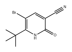 3-Pyridinecarbonitrile, 5-bromo-6-(1,1-dimethylethyl)-1,2-dihydro-2-oxo- Structure