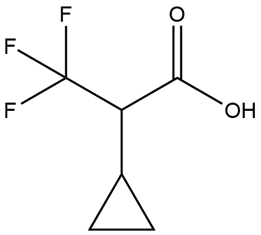 Cyclopropaneacetic acid, α-(trifluoromethyl)- Structure