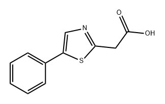 2-Thiazoleacetic acid, 5-phenyl- Structure
