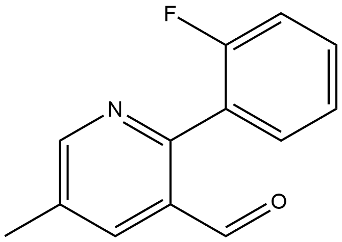 2-(2-Fluorophenyl)-5-methyl-3-pyridinecarboxaldehyde Structure