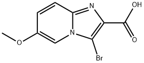 3-bromo-6-methoxyimidazo[1,2-a]pyridine-2-carboxylic acid Structure