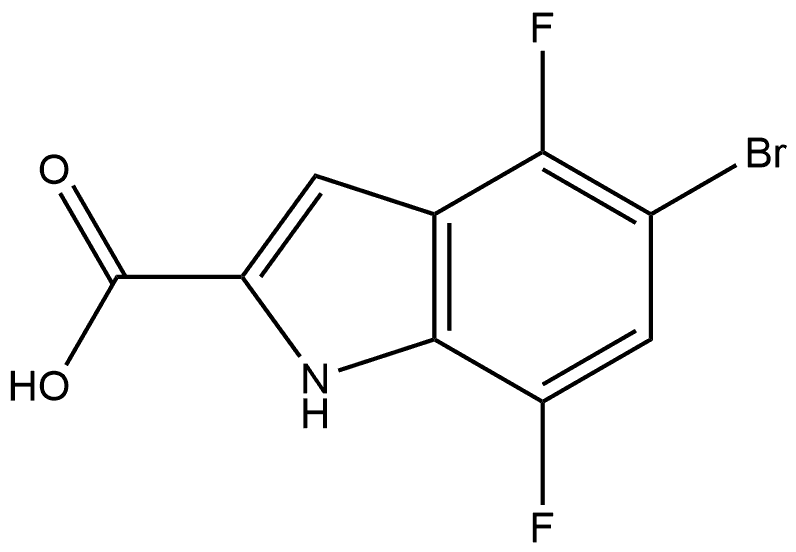 5-bromo-4,7-difluoro-1H-indole-2-carboxylic acid Structure