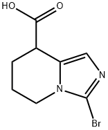 Imidazo[1,5-a]pyridine-8-carboxylic acid, 3-bromo-5,6,7,8-tetrahydro- Structure