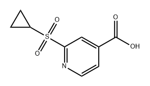 4-Pyridinecarboxylic acid, 2-(cyclopropylsulfonyl)- Structure