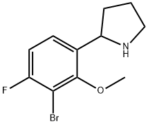 2-(3-bromo-4-fluoro-2-methoxyphenyl)pyrrolidine Structure