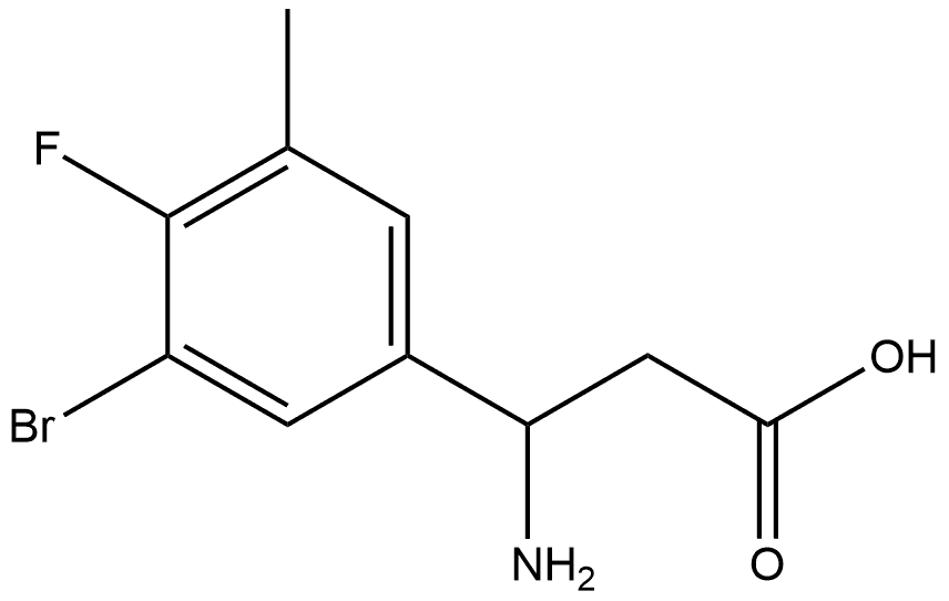 3-amino-3-(3-bromo-4-fluoro-5-methylphenyl)propanoic acid Structure