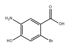 Benzoic acid, 5-amino-2-bromo-4-hydroxy- Structure