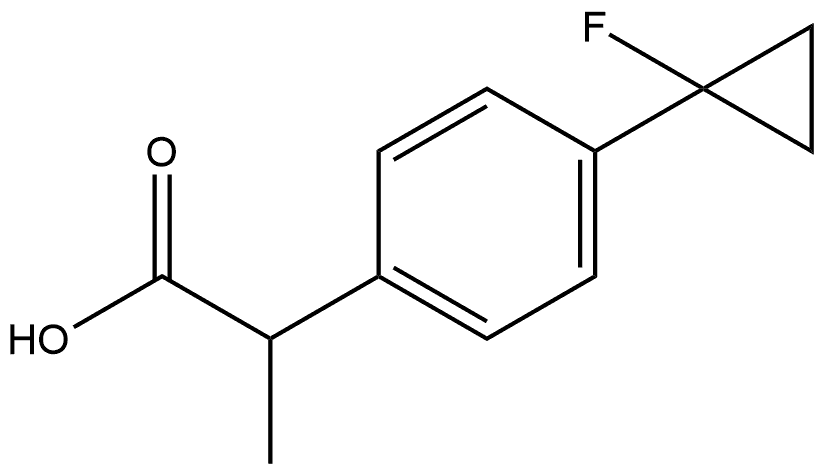 2-(4-(1-fluorocyclopropyl)phenyl)propanoic acid Structure