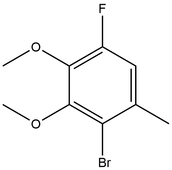 2-Bromo-5-fluoro-3,4-dimethoxy-1-methylbenzene Structure