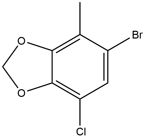 5-Bromo-7-chloro-4-methyl-1,3-benzodioxole Structure