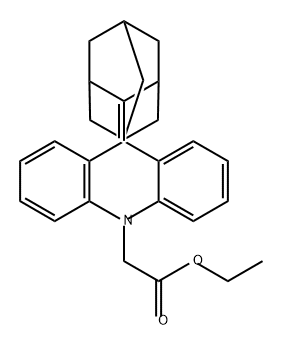 10(9H)-Acridineacetic acid, 9-(tricyclo[3.3.1.13,7]dec-2-ylidene)-, ethyl ester Structure