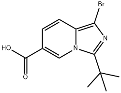 Imidazo[1,5-a]pyridine-6-carboxylic acid, 1-bromo-3-(1,1-dimethylethyl)- Structure