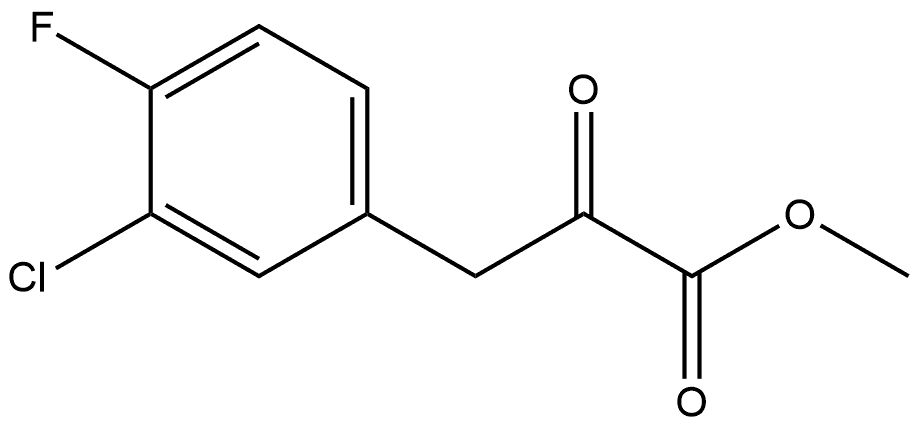 Methyl 3-(3-Chloro-4-fluorophenyl)-2-oxopropanoate Structure