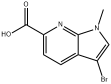 3-Bromo-1-methyl-1H-pyrrolo[2,3-b]pyridine-6-carboxylic acid Structure