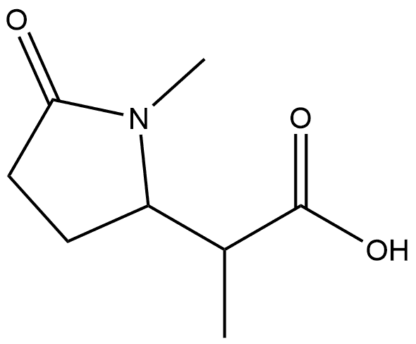 2-(1-methyl-5-oxopyrrolidin-2-yl)propanoic acid Structure