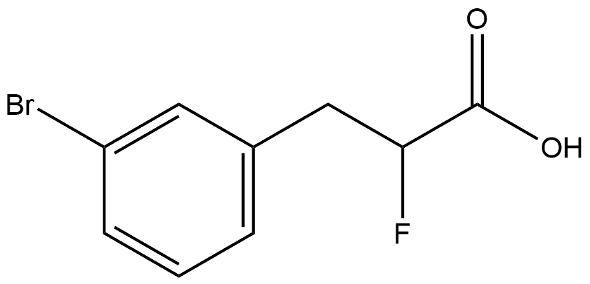 Benzenepropanoic acid, 3-bromo-α-fluoro- Structure