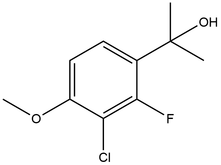 3-Chloro-2-fluoro-4-methoxy-α,α-dimethylbenzenemethanol Structure