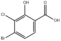 4-Bromo-3-chloro-2-hydroxybenzoic acid 구조식 이미지