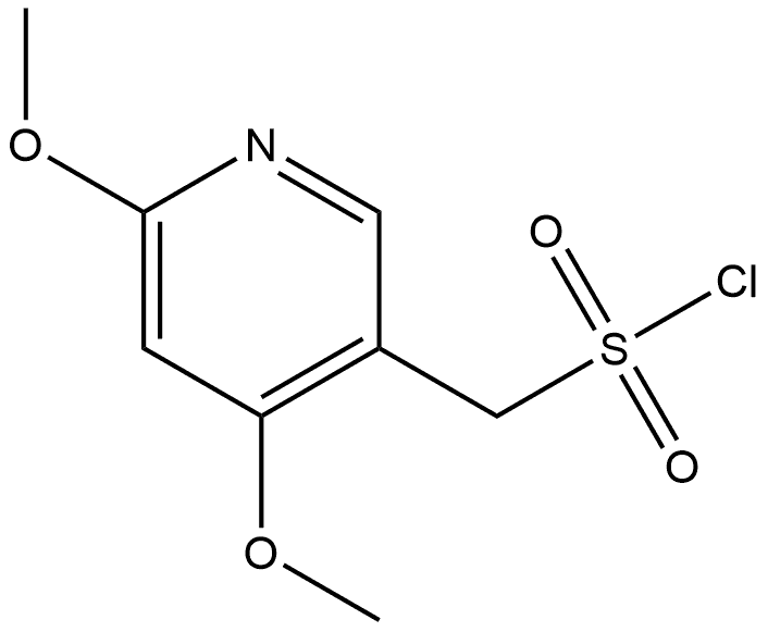 4,6-Dimethoxy-3-pyridinemethanesulfonyl chloride (ACI) 구조식 이미지