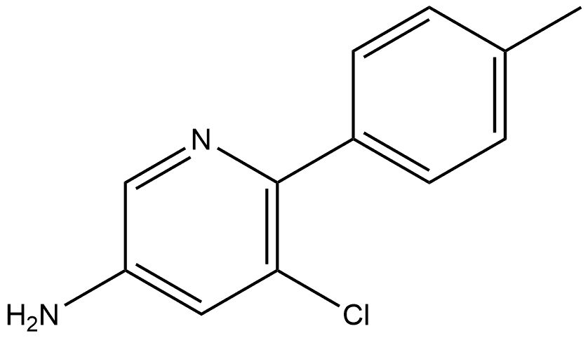 5-Chloro-6-(4-methylphenyl)-3-pyridinamine Structure