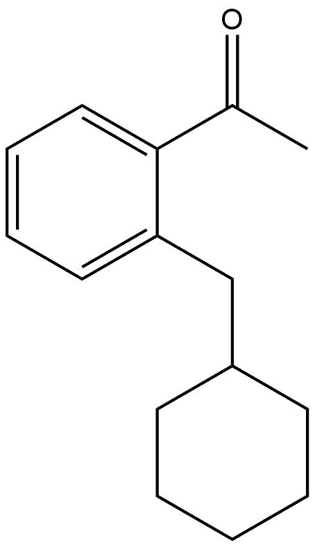 1-[2-(Cyclohexylmethyl)phenyl]ethanone Structure