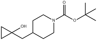 tert-butyl 4-[(1-hydroxycyclopropyl)methyl]piperidine-1-car boxylate Structure