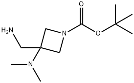 1,1-Dimethylethyl 3-(aminomethyl)-3-(dimethylamino)-1-azetidinecarboxylate Structure