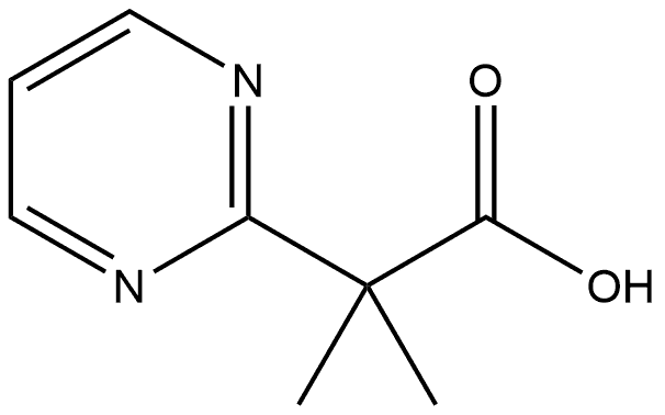 2-Pyrimidineacetic acid, α,α-dimethyl- 구조식 이미지