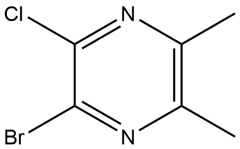 2-Bromo-3-chloro-5,6-dimethylpyrazine Structure