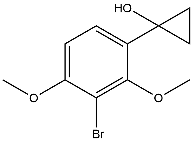 1-(3-Bromo-2,4-dimethoxyphenyl)cyclopropanol Structure