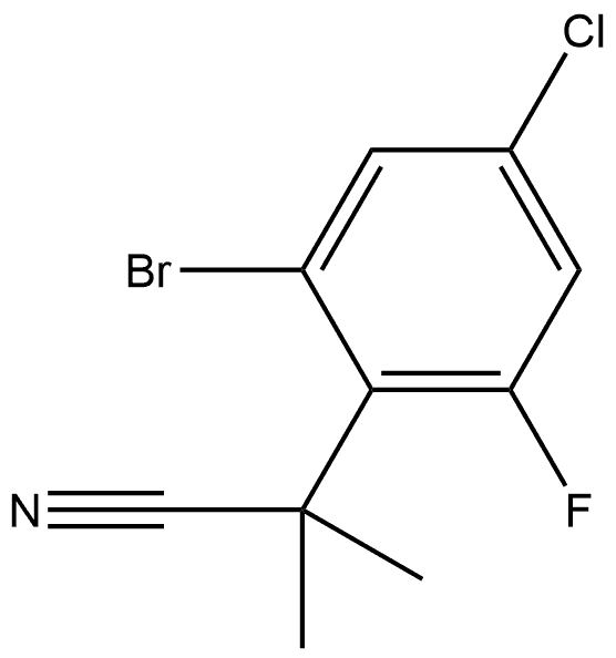 Benzeneacetonitrile, 2-bromo-4-chloro-6-fluoro-α,α-dimethyl- Structure