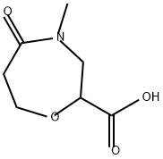 4-methyl-5-oxo-1,4-oxazepane-2-carboxylic acid Structure