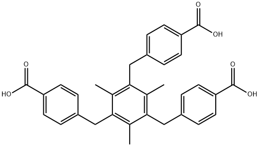 4,4',4''-(1,3,5-trimethyl-2,4,6-phenylenetris(methyleneoxy)trisbenzoic acid Structure