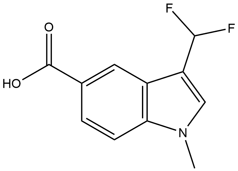 3-(difluoromethyl)-1-methyl-1H-indole-5-carboxylic acid Structure