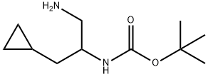 Carbamic acid, N-[2-amino-1-(cyclopropylmethyl)ethyl]-, 1,1-dimethylethyl ester Structure