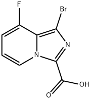 Imidazo[1,5-a]pyridine-3-carboxylic acid, 1-bromo-8-fluoro- Structure