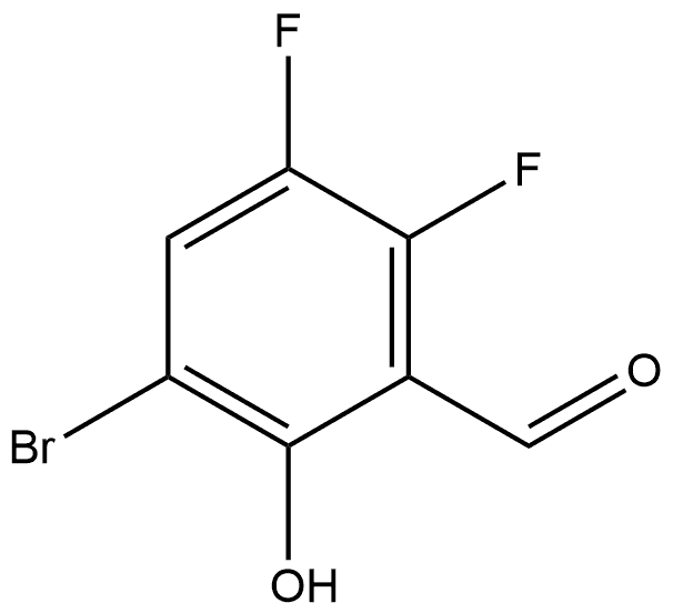 3-Bromo-5,6-difluoro-2-hydroxybenzaldehyde Structure