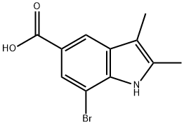 7-bromo-2,3-dimethyl-1H-indole-5-carboxylic acid Structure