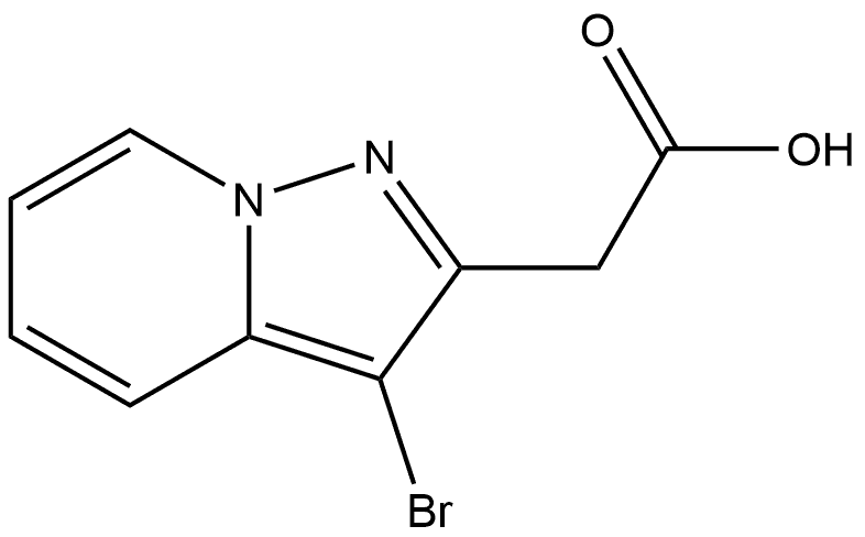 3-Bromopyrazolo[1,5-a]pyridine-2-acetic acid Structure