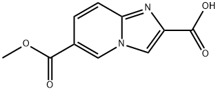 6-(methoxycarbonyl)imidazo[1,2-a]pyridine-2-carboxylic acid 구조식 이미지