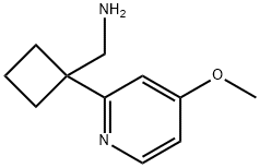 1-[1-(4-methoxypyridin-2-yl)cyclobutyl]methanami
ne Structure