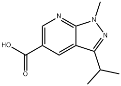 1-methyl-3-(propan-2-yl)-1H-pyrazolo[3,4-b]pyridin
e-5-carboxylic acid Structure