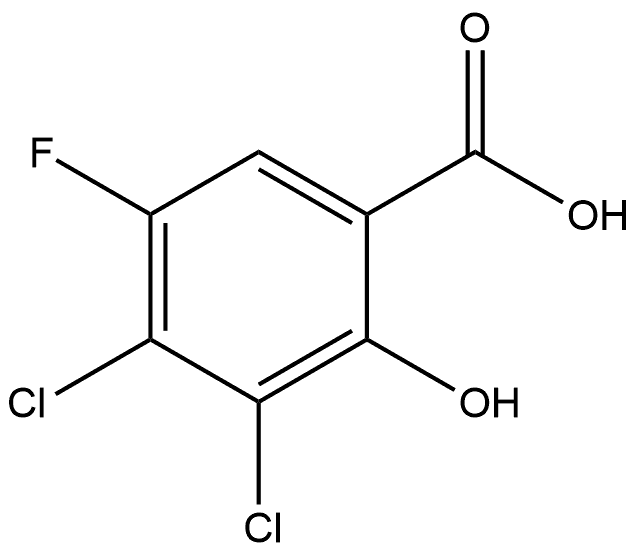 3,4-Dichloro-5-fluoro-2-hydroxybenzoic acid Structure