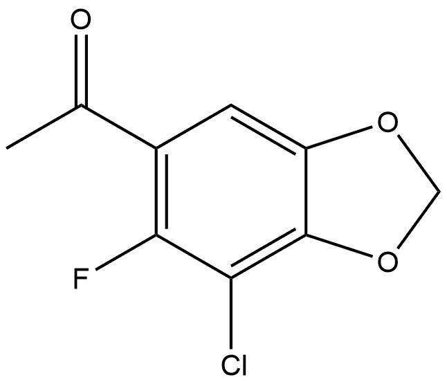 1-(7-Chloro-6-fluoro-1,3-benzodioxol-5-yl)ethanone Structure