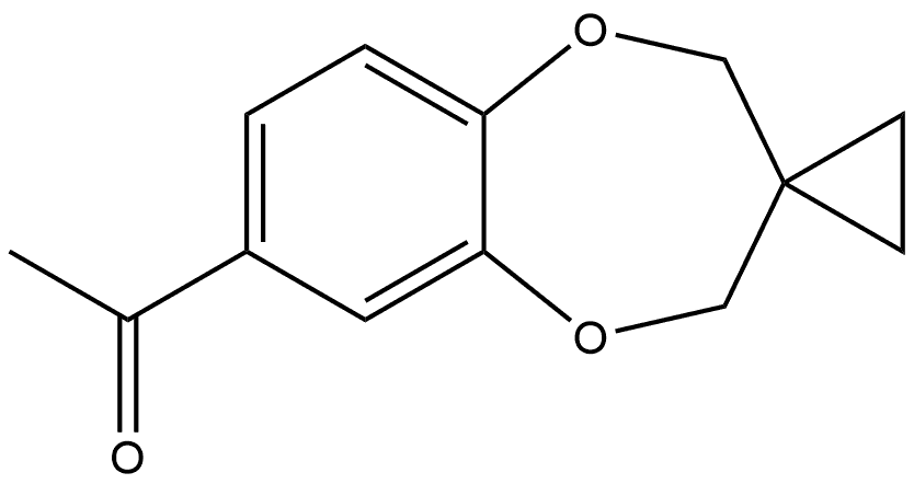 1-spiro[2H-1,5-Benzodioxepin-3(4H),1'-cyclopropan]-7-ylethanone Structure