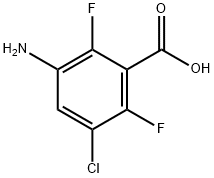 3-amino-5-chloro-2,6-difluorobenzoic acid Structure